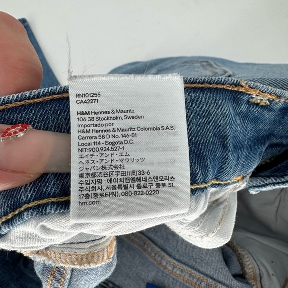 H&M Skinny Coupe Moulante Distressed Jeans Size 32/32 - Picture 7 of 12